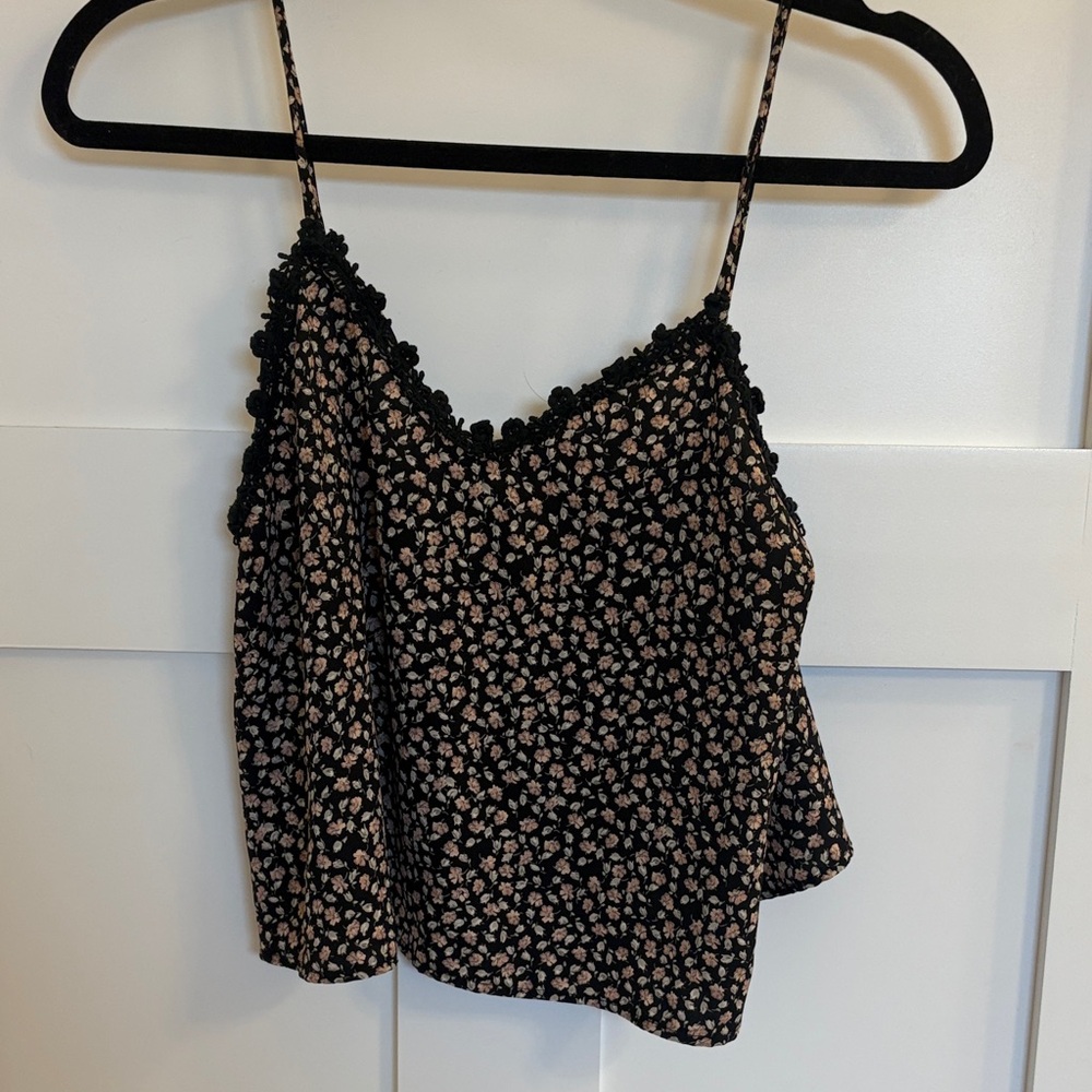 Audrey 3+1 Black and Pink Floral Camisole